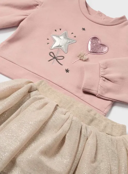 2712 Baby & Toddler Girls Tutu and Leggings Set - Blush