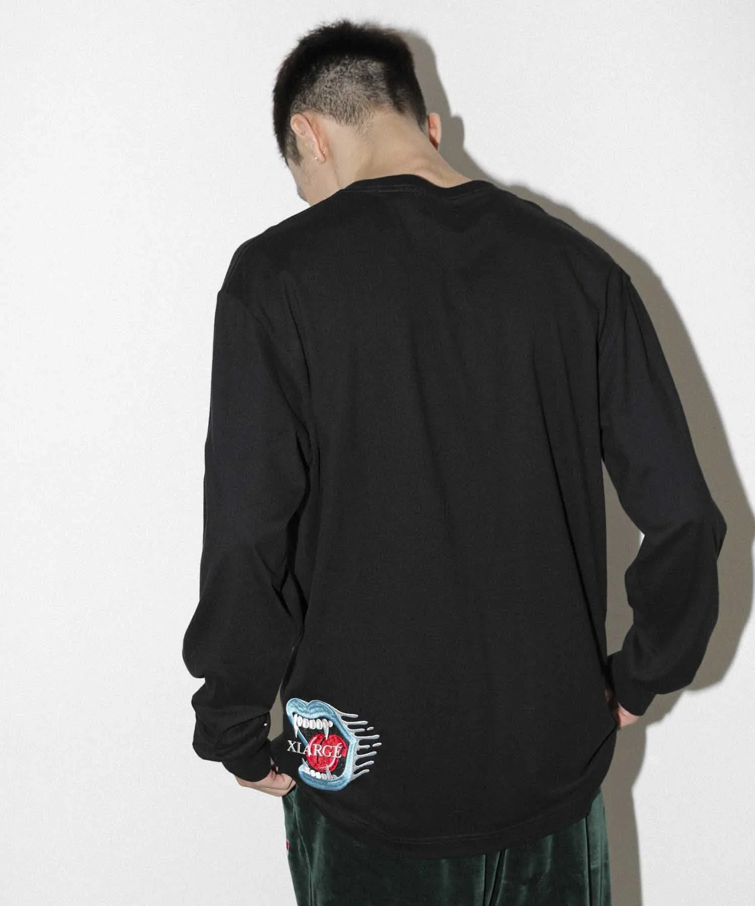 ADDICT LOGO EMBROIDERY L/S TEE