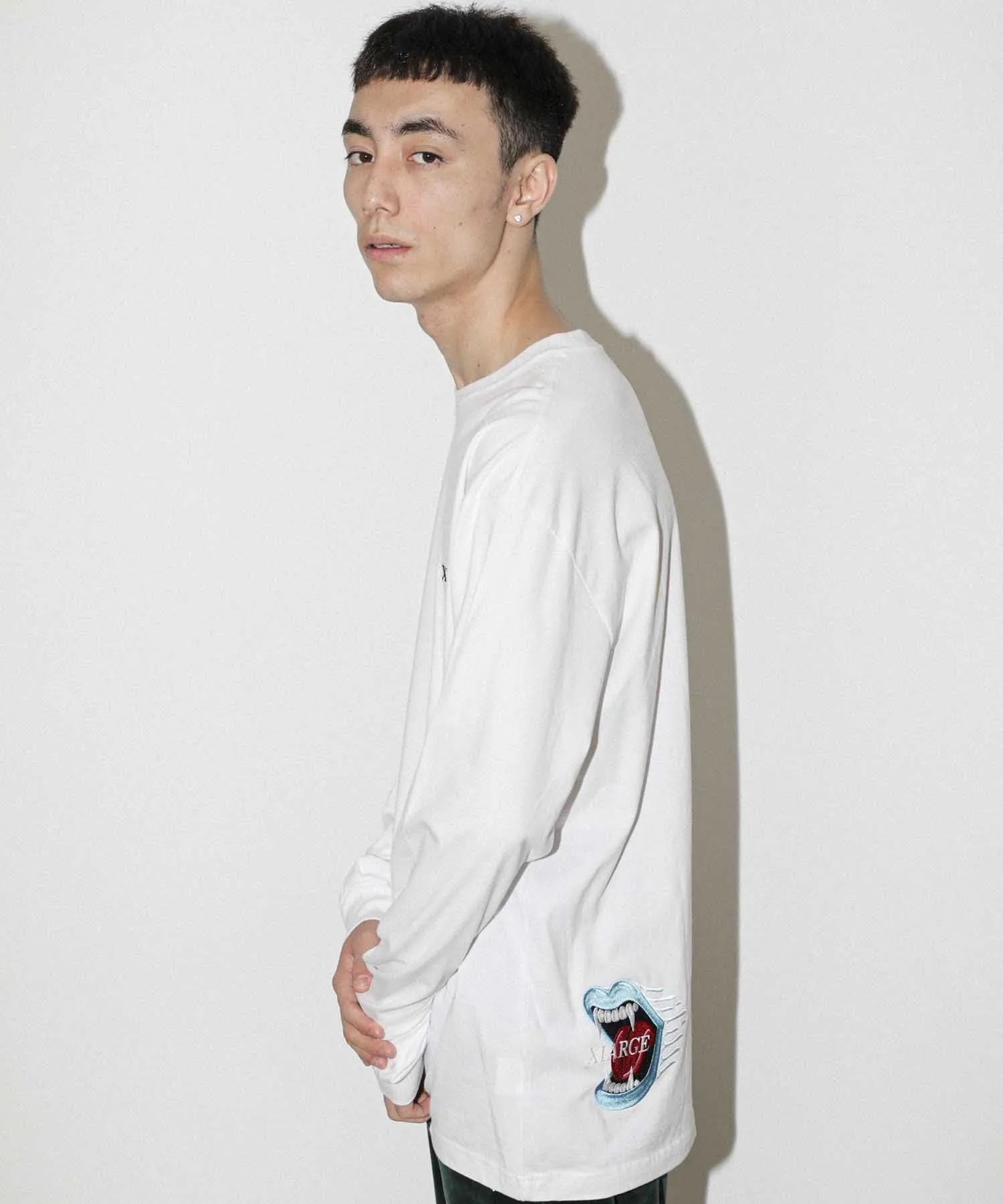 ADDICT LOGO EMBROIDERY L/S TEE