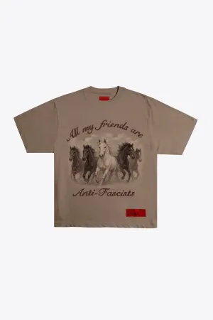 All My Friends Are Anti-Fascists S/S Tee (Portabella)