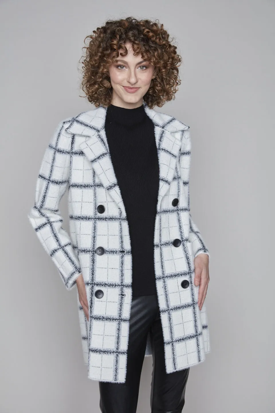French Check Jacket in White