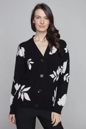French Forage Cardi in Black & White