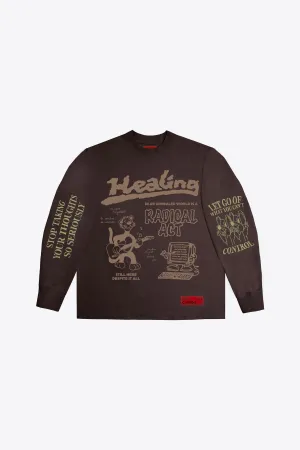 Healing L/S Tee (Mocha)