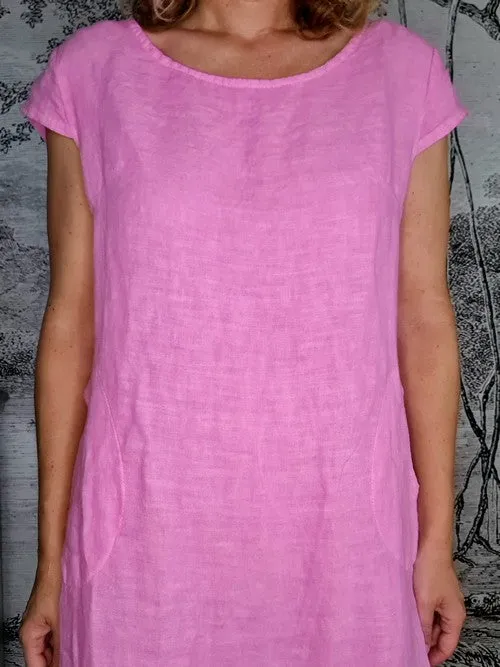 Helga May Kennedy Dress (SMALL) : Plain - Bubblegum