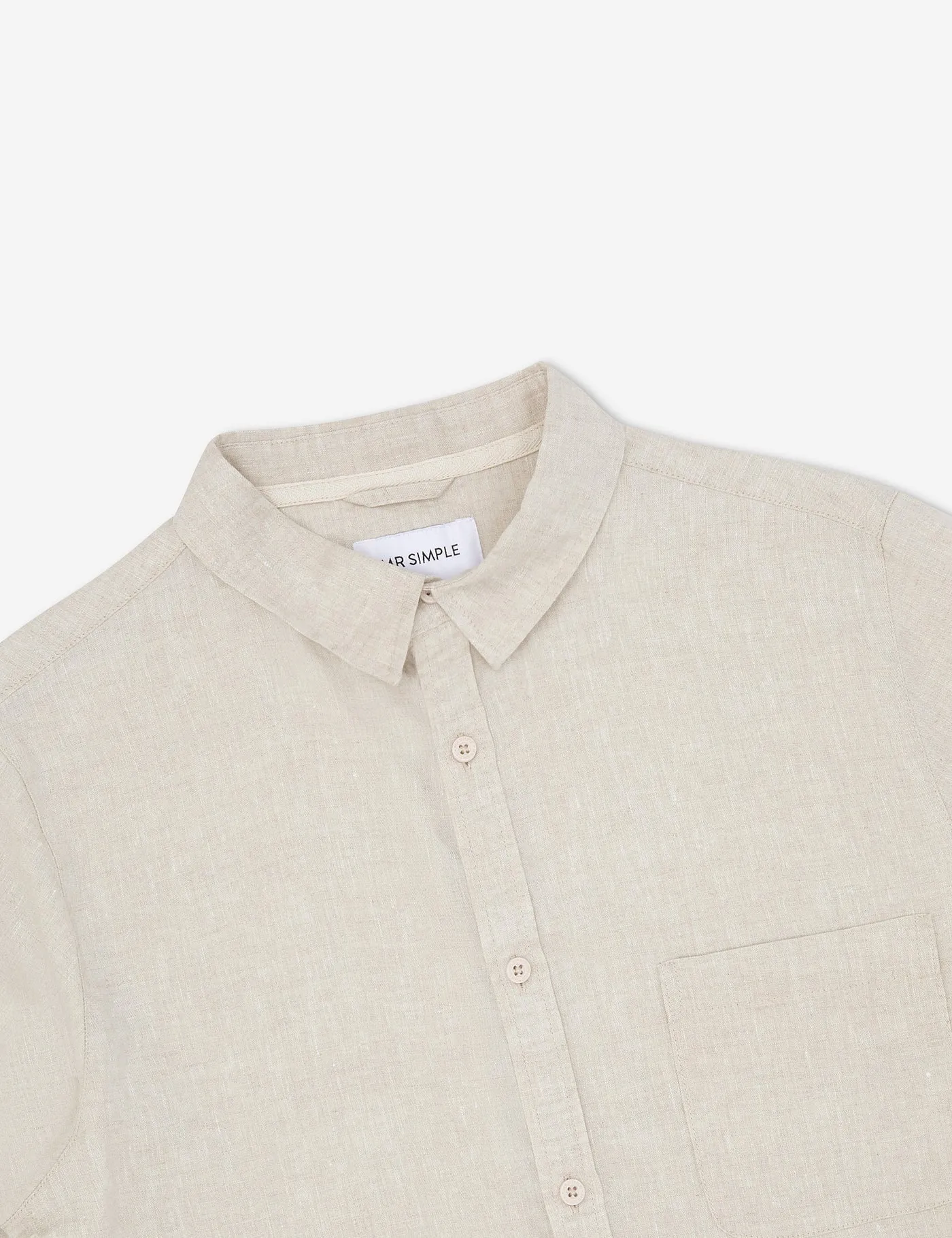 LINEN SS SHIRT  NATURAL