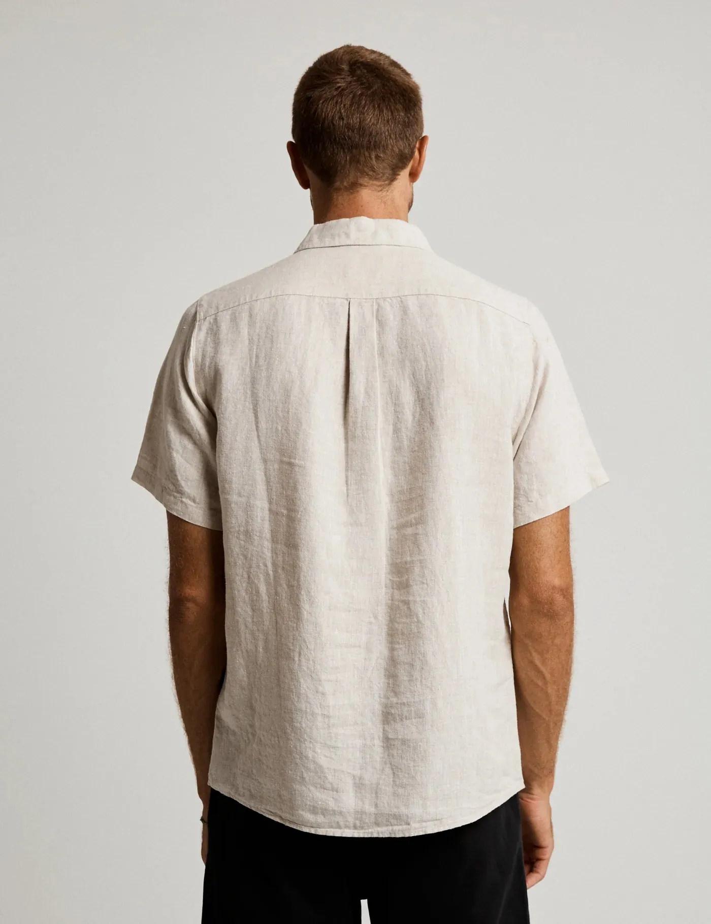 LINEN SS SHIRT  NATURAL