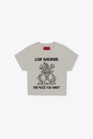 Love Whoever Mini Tee (Bone)