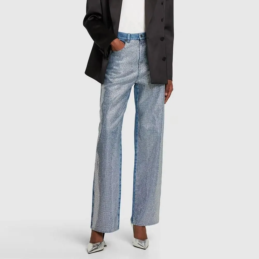 Solid Streetwear Loose Jeans